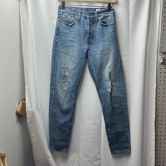 Levi's Denim - Levi’s Medium Wash White Oak Cone Denim Straight Jeans- 24